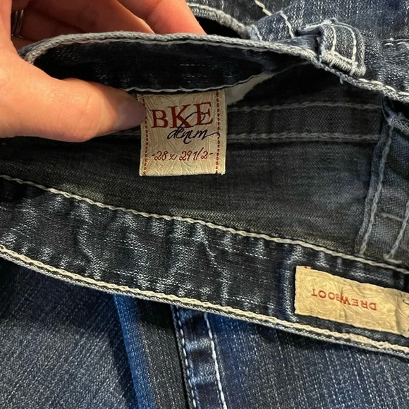 BKE Drew Boot Cut Thick Stitch Denim Blue Jeans - Picture 10 of 11